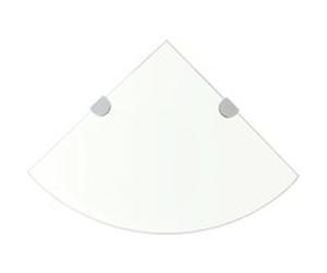 vidaXL Hoekschap met chromen dragers transparant 25x25 cm glas243852 Transparent G