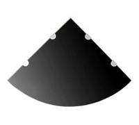 vidaXL Hoekschap met chromen dragers zwart 45x45 cm glas243857 Noir G