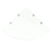 vidaXL Hoekschappen 2 st met chromen dragers 45x45 cm glas transparant3051594 Transparent G