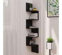vidaXL Étagère d'angle murale Noir 19x19x123 cm Aggloméré