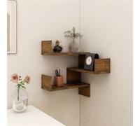vidaXL Hoekwandschap 40x40x50 cm bewerkt hout gerookt eikenkleurig815204 Brun G