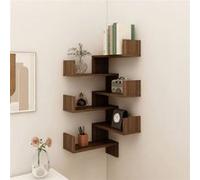 Hoekwandschappen 2 st 40x40x50 cm bewerkt hout bruin eikenkleur815209