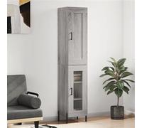 vidaXL Hoge kast 34,5x34x180 cm bewerkt hout grijs sonoma eikenkleurig3200399 Gris G