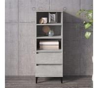 vidaXL Buffet haut Gris béton 40x36x110 cm Bois d'ingénierie