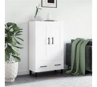 vidaXL Hoge kast 69,5x31x115 cm bewerkt hout wit830348 Blanc G