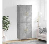 vidaXL Hoge kast 69,5x34x180 cm bewerkt hout betongrijs3195671 Gris G
