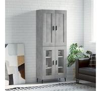 vidaXL Hoge kast 69,5x34x180 cm bewerkt hout betongrijs3199637 Gris G