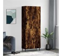 vidaXL Highboard chêne fumé 69,5x34x180 cm bois composite