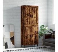 vidaXL Hoge kast 69,5x34x180 cm bewerkt hout gerookt eikenkleurig3199574 Marron G