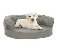 vidaXL Matelas de Lit Ergonomique de Chien 60x42 cm Aspect de Lin Gris Canapé 171295