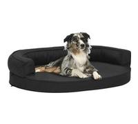 vidaXL Hondenbed ergonomisch linnen-look 75x53 cm zwart171308 Noir G