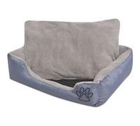 vidaXL Hondenbed met gewatteerd kussen maat M grijs170414 Gris G