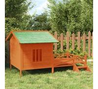 Vidaxl Chenil Marron 159x120x88,5 Cm Bois De Pin Solide