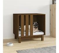 vidaXL Hondenhok 60x45x57 cm massief grenenhout honingbruin822479 Marron G
