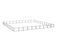 vidaXL Hondenkennel 100 m² staal zwart3082197 Noir G