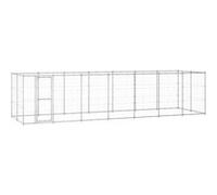 vidaXL Hondenkennel 16,94 mÂ² gegalvaniseerd staal3082310 Argent G