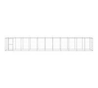 vidaXL Hondenkennel 26,62 mÂ² gegalvaniseerd staal3082312 Argent G