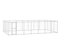 vidaXL Hondenkennel 33,88 mÂ² gegalvaniseerd staal3082320 Argent G
