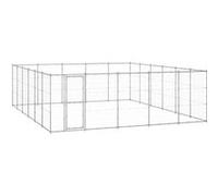 vidaXL Hondenkennel 36,3 mÂ² gegalvaniseerd staal3082329 Argent G