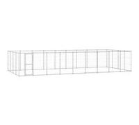 vidaXL Hondenkennel 43,56 mÂ² gegalvaniseerd staal3082321 Argent G