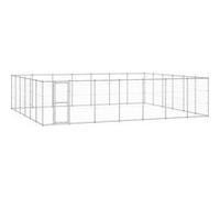 vidaXL Hondenkennel 50,82 mÂ² gegalvaniseerd staal3082330 Argent G