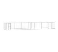 vidaXL Hondenkennel 53,24 mÂ² gegalvaniseerd staal3082322 Argent G