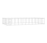 vidaXL Hondenkennel 79,86 mÂ² gegalvaniseerd staal3082332 Argent G