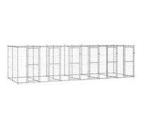 Vidaxl Chenil Ext¿¿Rieur Acier Galvanis¿¿ Avec Toit 14,52 M?