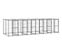Hondenkennel met dak 14,52 mÂ² staal3082253