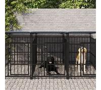 Hondenkennel met dak 15,02 mÂ² staal3124595