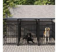 Hondenkennel met dak 18,77 mÂ² staal3124597