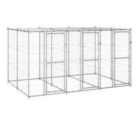 Vidaxl Chenil Extérieur Acier Galvanisé Avec Toit 7,26 M?