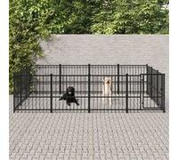 vidaXL Hondenkennel voor buiten 11,58 mÂ² staal3124617 G