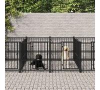 vidaXL Hondenkennel voor buiten 13,14 mÂ² staal3124584 G