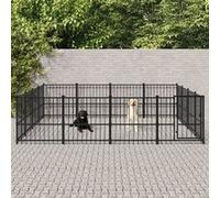 vidaXL Hondenkennel voor buiten 15,05 mÂ² staal3124626 G
