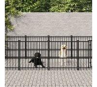 vidaXL Hondenkennel voor buiten 18,77 mÂ² staal3124606 G
