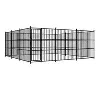 vidaXL Hondenkennel voor buiten 450x450x185 cm170896 Noir G