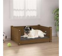 vidaXL Hondenmand 65,5x50,5x28 cm massief grenenhout honingbruin821450 Marron G