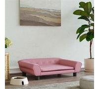 vidaXL Hondenmand 70x48x22 cm fluweel roze172015 Rose G