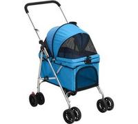 vidaXL Hondenwagen inklapbaar 76x50x100 cm oxford stof blauw172200 Bleu G