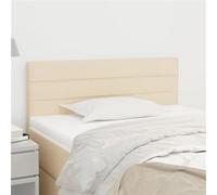 Hoofdbord 100x5x78/88 cm stof crÃmekleurig346135