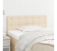 Hoofdbord 100x5x78/88 cm stof crÃmekleurig346441