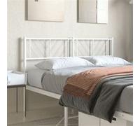 vidaXL Tête de lit en métal blanc 120 cm