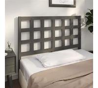 vidaXL Hoofdbord 125,5x4x100 cm massief grenenhout grijs817882 Gris G