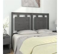 vidaXL Hoofdbord 125,5x4x100 cm massief grenenhout grijs817932 Gris G