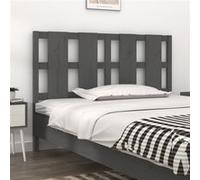 vidaXL Hoofdbord 125,5x4x100 cm massief grenenhout grijs817982 Gris G