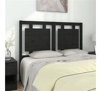 vidaXL Hoofdbord 125,5x4x100 cm massief grenenhout zwart817934 Noir G
