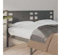 vidaXL Hoofdbord 126x4x100 cm massief grenenhout grijs818762 Gris G