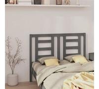 vidaXL Hoofdbord 126x4x100 cm massief grenenhout grijs818812 Gris G