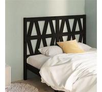 Vidaxl Tête De Lit Noir 126x4x100 Cm Bois Massif De Pin Marron